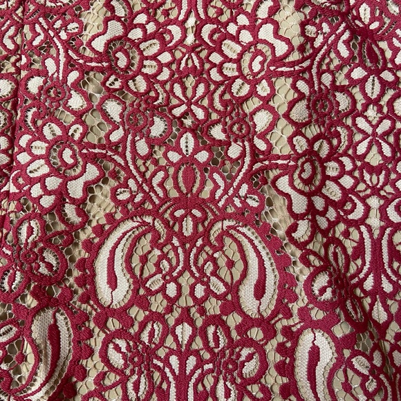 For Love‎ & Lemons Vika Red Nude Alice Corset Mini Dress Size Large - Picture 7 of 16